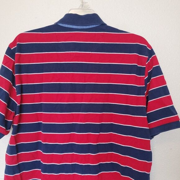 Brooks Brothers 346 Mens M Original Fit Polo Shirt Red Striped Short Sleeve - Picture 13 of 16
